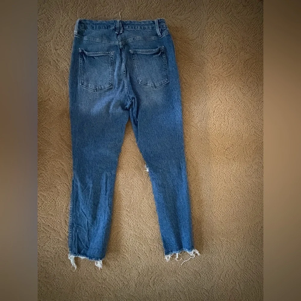 Good American Blue Straight Leg Jeans